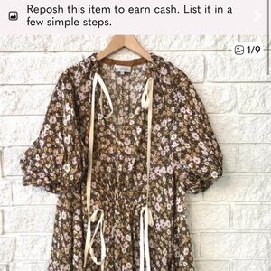 Lee Mathews Multicolor Floral Dress